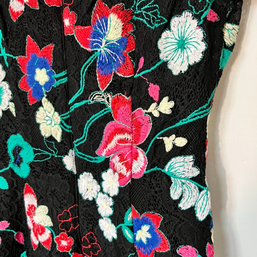 Embroidered Lace Cold-Shoulder Dress #18 - Picture 9 of 10